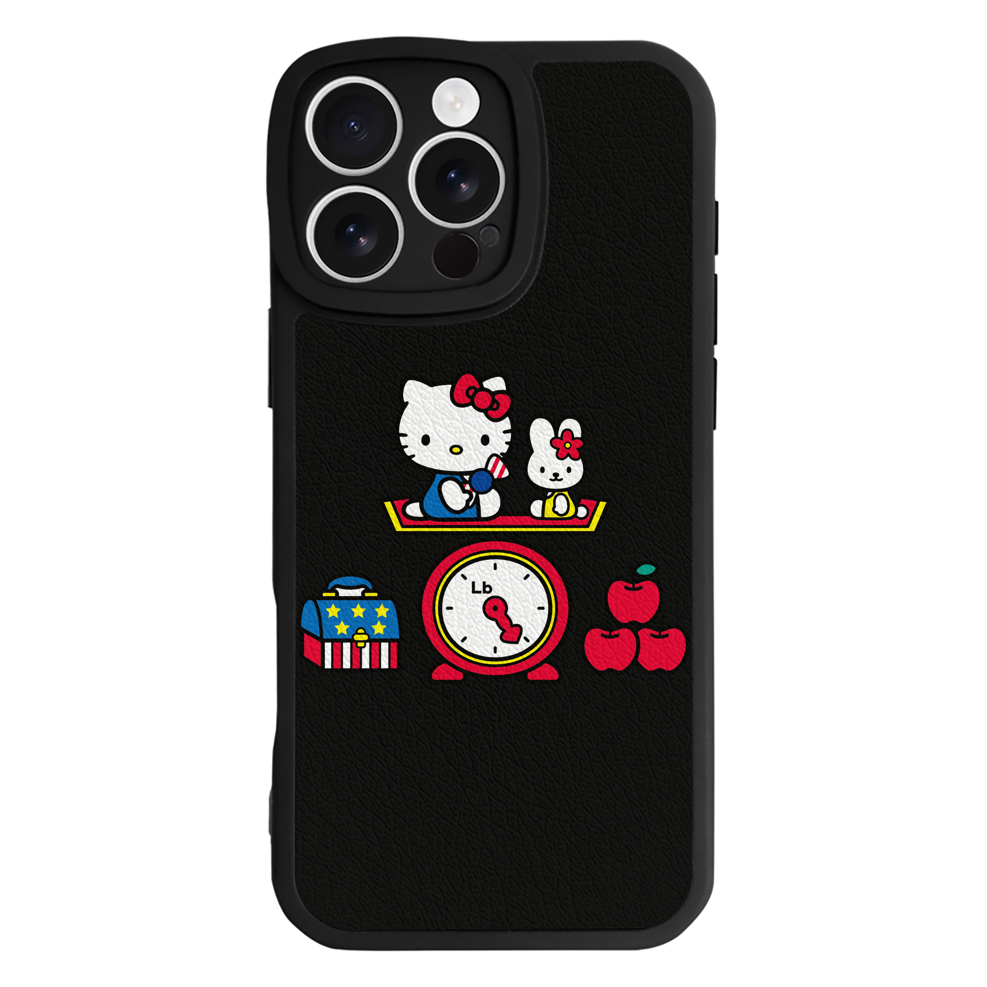 （画像用） Hello Kitty ハローキティ 【iPhone 16シリーズ対応】シリコンスマホケース（レザー調） 材質：シリコン